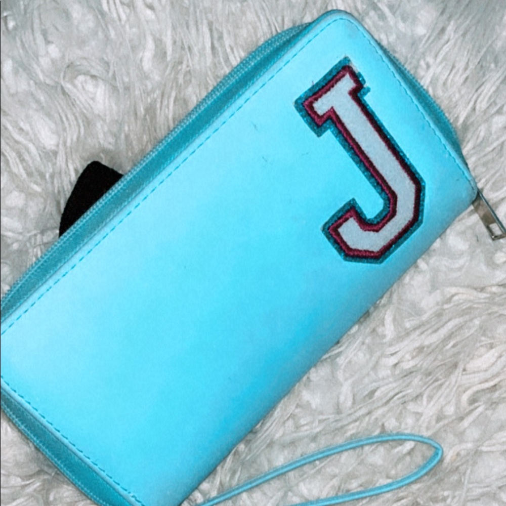J-Initial Sky Blue Wallet